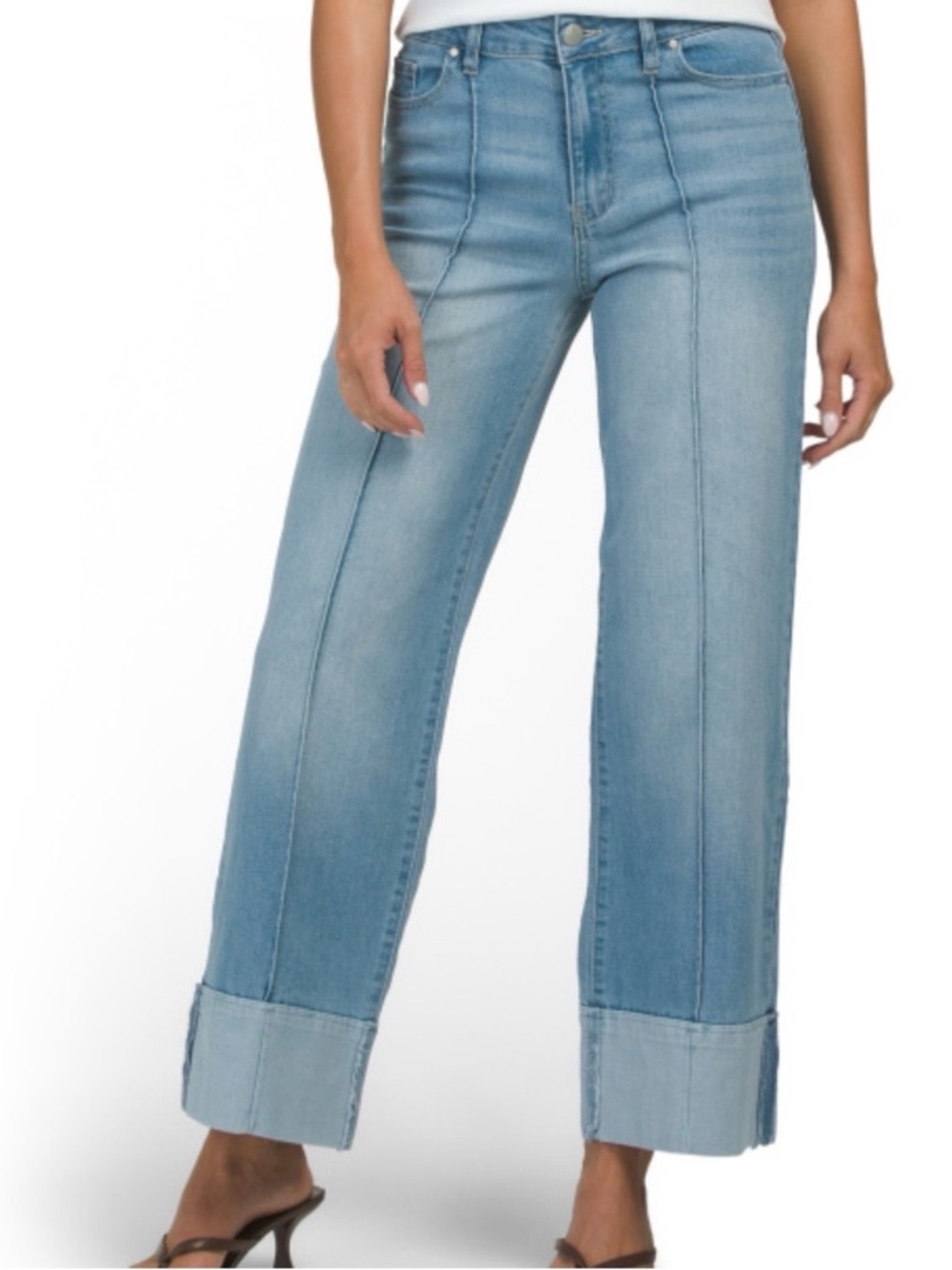 NWOT Light Wash Wide Leg and Wide Cuff Jeans